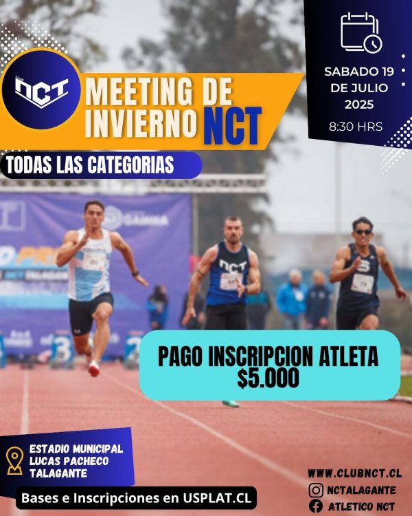 .PAGO INSCRIPCION ATLETA MEETING DE INVIERNO NCT
